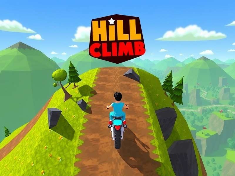 Hill Climb Racing Online गेमप्ले स्क्रीनशॉट - पहाड़ी इलाके में रेसिंग कार