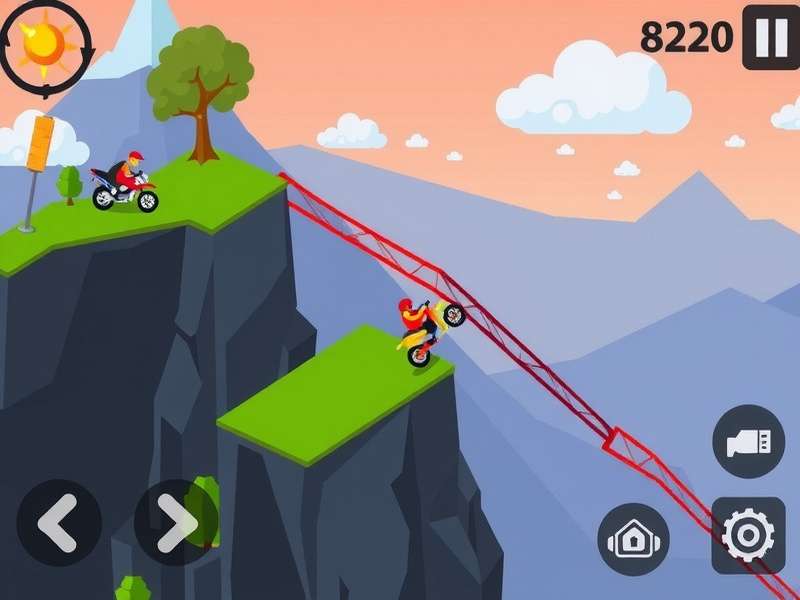 Hill Climb Racing gameplay showing vehicle on hill
