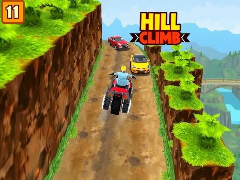 Hill Climb Racing PC gameplay screenshot showing offline mode