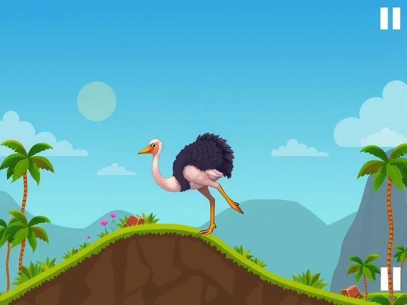 Hill Climb Racing में ऑस्ट्रिच वाहन का गेमप्ले