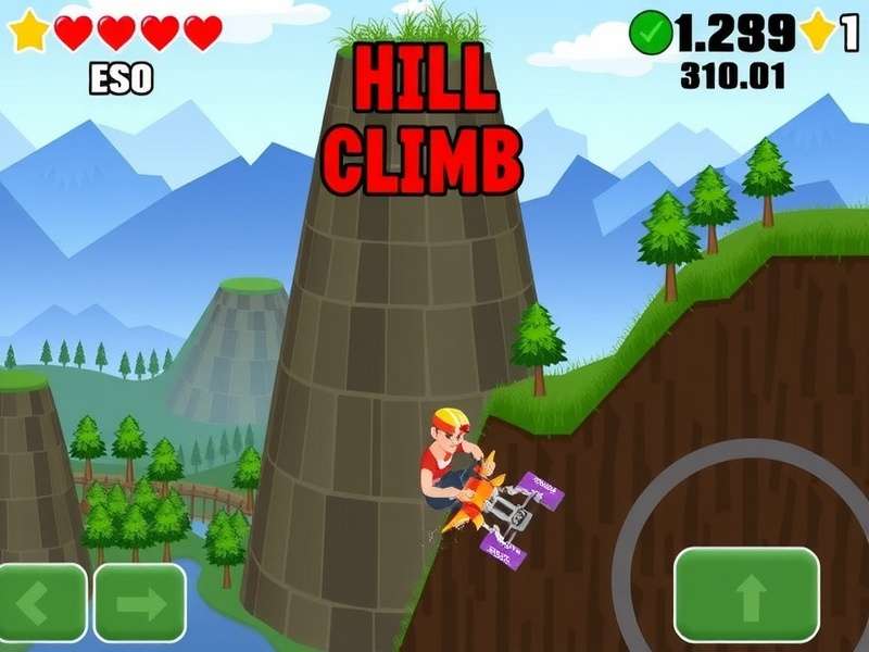 Hill Climb Racing 2 गेमप्ले - कार पहाड़ पर चढ़ते हुए