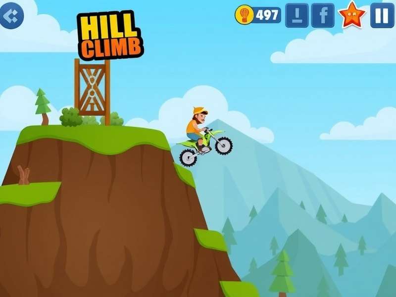 Hill Climb Racing Poki पर गेमप्ले का दृश्य