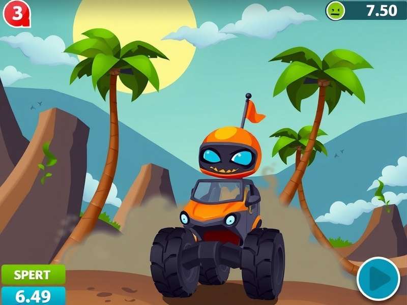 Hill Climb Racing Carantula Max वाहन का स्क्रीनशॉट