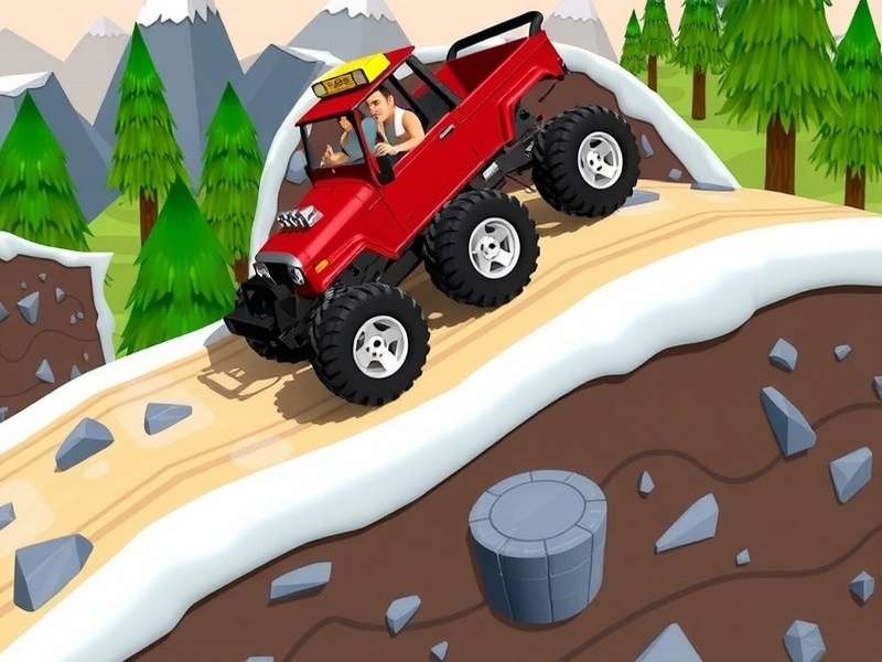 Hill Climb Racing gameplay screenshot showing a car on a hill