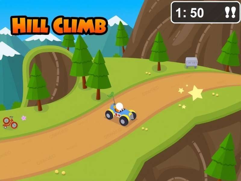 Hill Climb Racing vehicle physics demonstration showing weight distribution