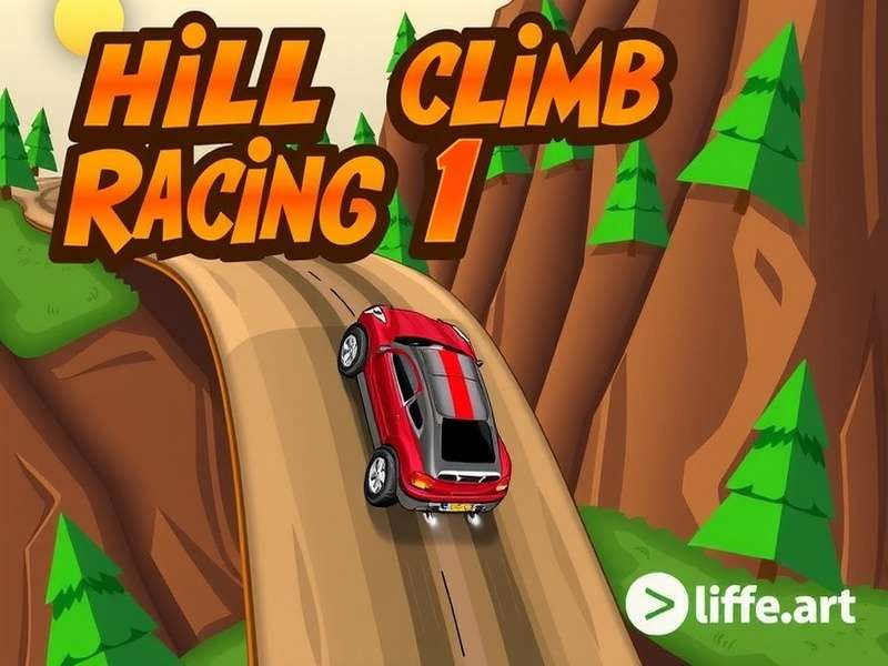 Hill Climb Racing 1 Moonlander vehicle driving on the low-gravity moon surface