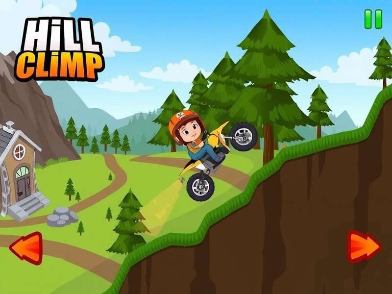 Newton Bill driving the iconic Jeep in Hill Climb Racing 1 on a steep hill