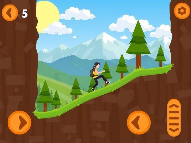 Hill Climb Racing APK gameplay screenshot showing a jeep on a mountainous track