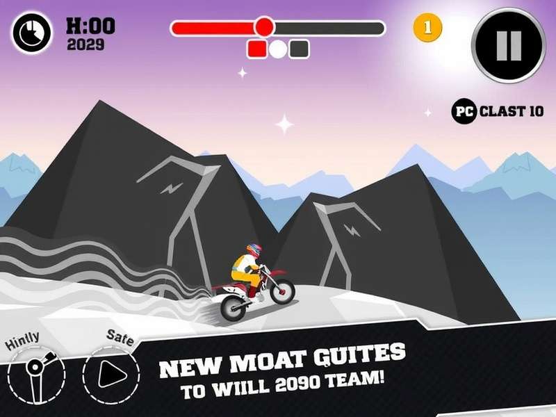 Digital art of a guitar and Hill Climb Racing car on a mountain track