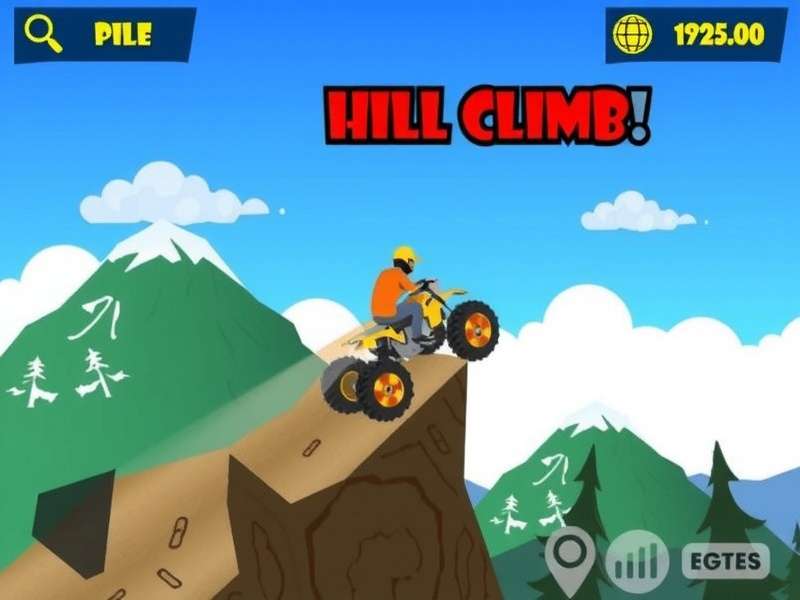 Hill Climb Racing gameplay on a laptop screen