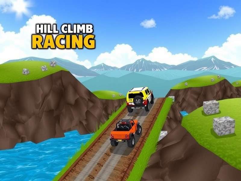 Hill Climb Racing vehicle on the Moon track