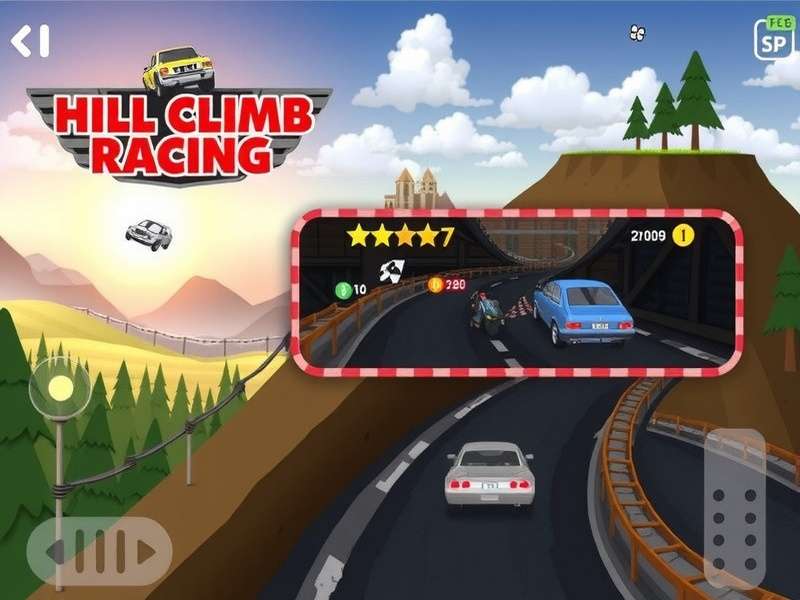 Physics simulation in Hill Climb Racing showing vehicle suspension and balance