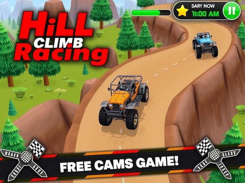 Hill Climb Racing custom track with loops and jumps
