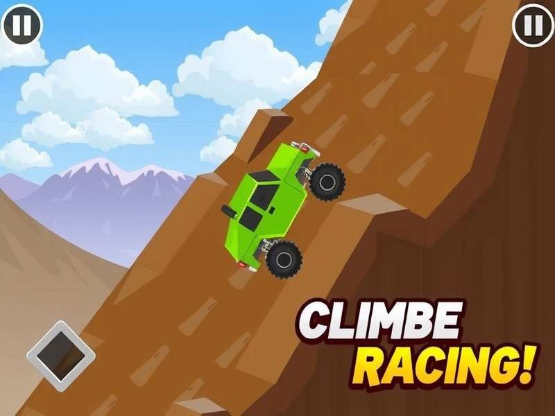 Hill Climb Racing gameplay screenshot showing multiple vehicles on different terrains