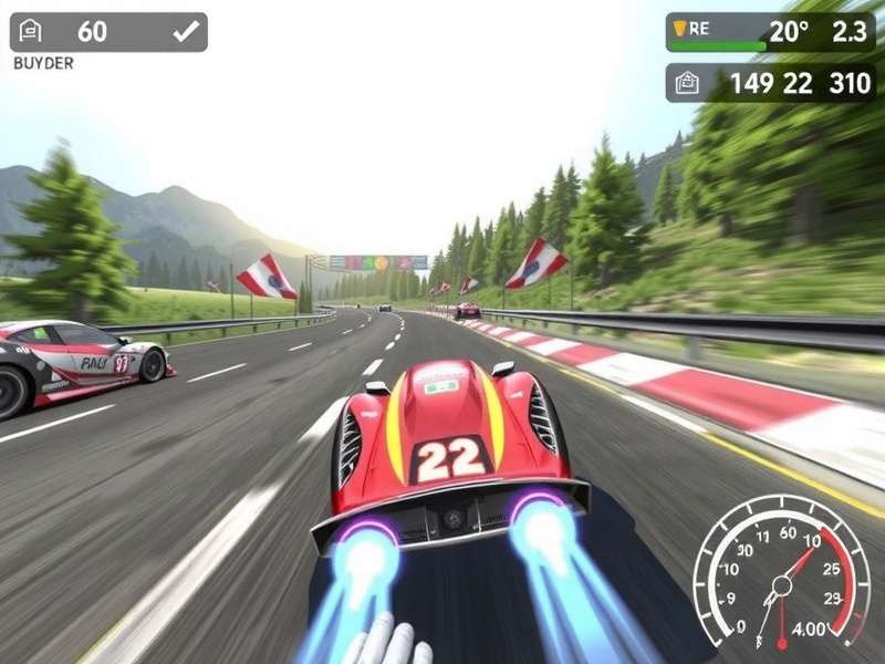Hill Climb Racing gameplay scene showing a car climbing a steep hill