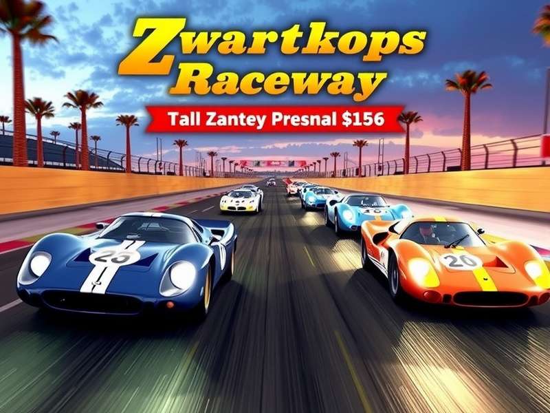 Digital render of Zwartkops Raceway track in Hill Climb Racing game
