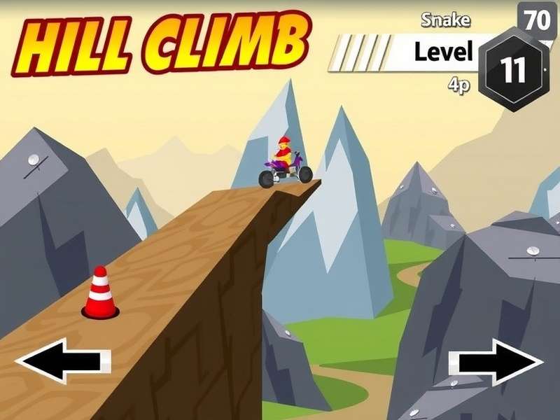 Steep mountain road similar to Hill Climb Racing level