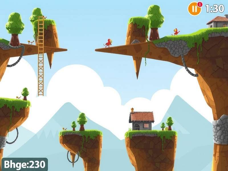 Hill Climb Racing vehicle mid-air on a steep mountain climb