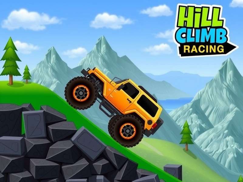Custom built off-road racing vehicle in Hill Climb Racing style