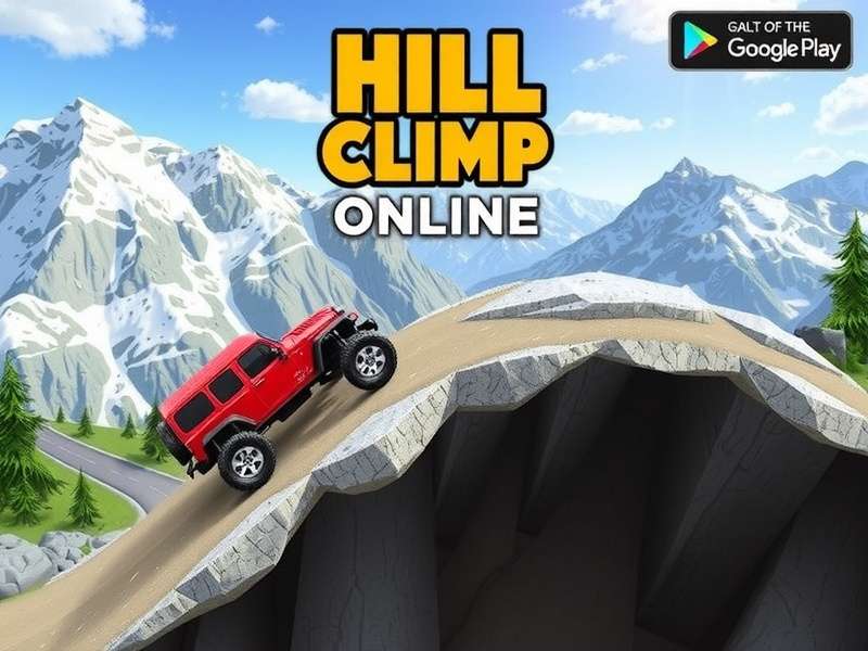 Newton Bill driving the Jeep in Hill Climb Racing