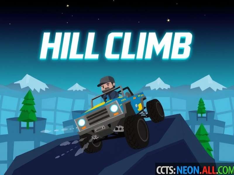 Hill Climb Racing OST Neon visualizer showing synthwave meets off-road racing