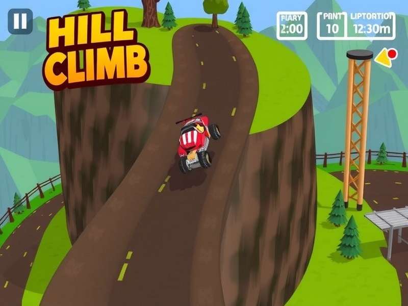 Hill Climb Racing PC Windows 10 free download gameplay screenshot showing off-road physics