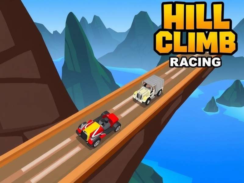 Hill Climb Racing gameplay on Windows 10 64-bit PC with keyboard controls and high frame rate