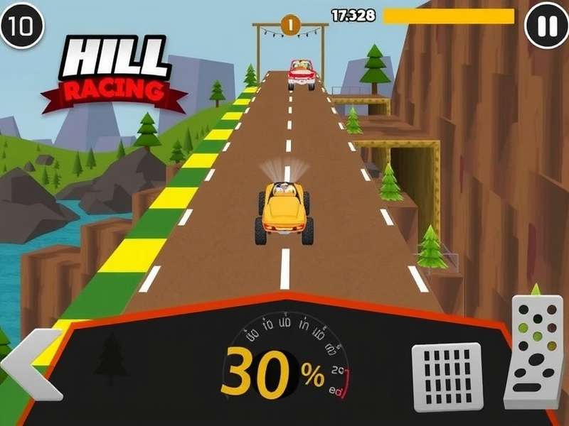 Hill Climb Racing free game overview showing vehicles and mountain tracks