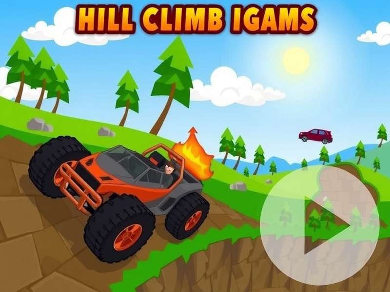 Hill Climb Racing free game for iOS gameplay screenshot showing a jeep on a hill